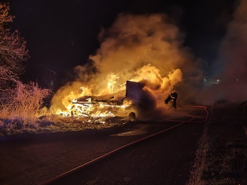Tragický požár stavební buňky v Ústí nad Labem si vyžádal lidský život