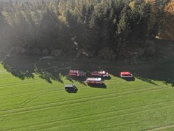 Požár lesa tentokrát jen jako taktické cvičené