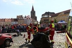 Soutěž TFA „Jičínský hasič přežívá“ vyhrál domácí profesionální hasič Tomáš Višňar