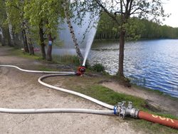 Odborná příprava hasičů s velkokapacitním čerpadlem