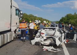 Vážná nehoda na dálnici D8 za Novou Vsí směrem do Prahy
