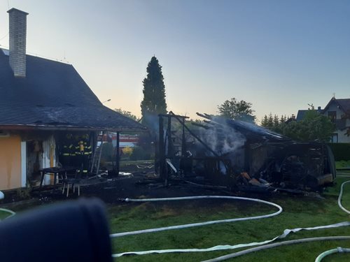 Požár kůlny a části rodinného domu na Kutnohorsku