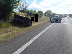 Dopravní nehoda dvou osobních aut u Bystřan