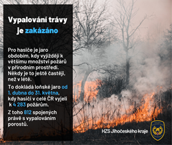 Roste počet požárů v přírodě, hasiči apelují
