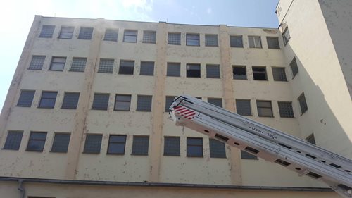 Požár v prostorech centrální archivní služby v Přerově.