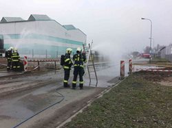 Únik zemního plynu v Průmyslové ulici v Olomouci
