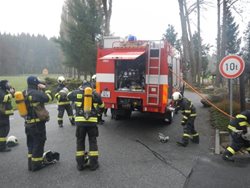 Domov pro seniory v Kůsově zachvátil požár - naštěstí jen cvičně
