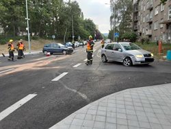 Dopravní nehoda dvou osobních aut v Litvínově