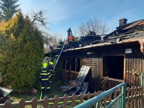 Požár finského domku na Havířovsku