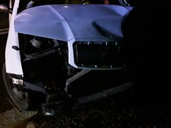 U Samšína narazil osobní vůz do stromu, nehoda se obešla bez zranění