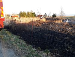 Hrozí požáry suché trávy, je potřeba velká opatrnost