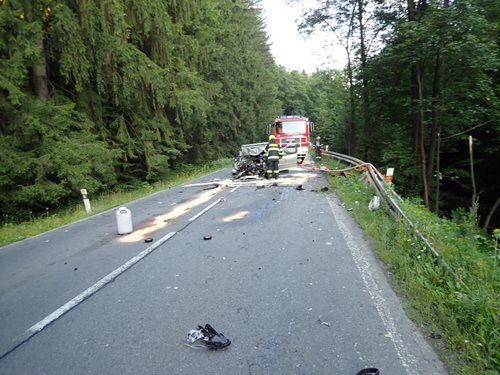Tragická nehoda osobních vozidel