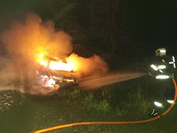 Požár osobního automobilu v Květné