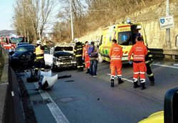 Provoz na městském okruhu v Brně zastavila nehoda