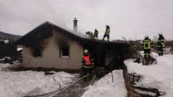 V Rožmitále na Šumavě hořel rodinný dům