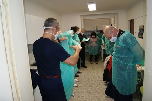 Odběr vzorků v Domově pro seniory v Ústí nad Labem