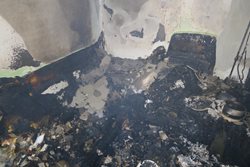 Při požáru bytu v panelovém domě  zasahovaly tři jednotky hasičů z Uherského Hradiště