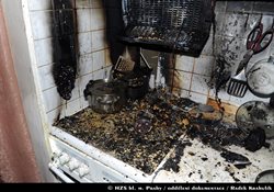 Na pražském sídlišti Barrandov hořelo vybavení kuchyně bytu, požár způsobila nedbalost
