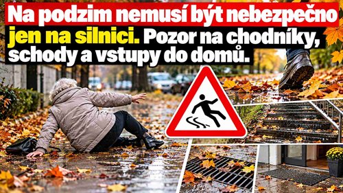 Podzimní listí může být nebezpečnější, než vypadá. Stačí jeden krok a přichází pád