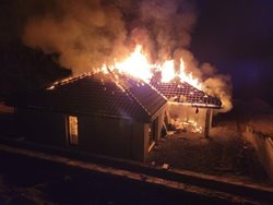 Požár novostavby rodinného domku v Orlové