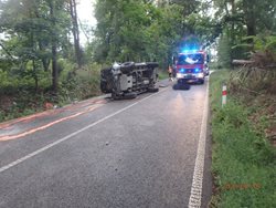 Tragická nehoda na silnici č. 14 u obce Rudník