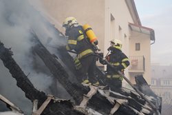 Rozsáhlý požár v centru Olomouce
