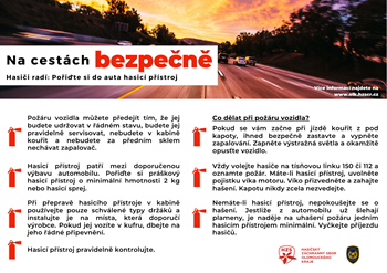 Oheň v autě nečeká: hasicí přístroj může rozhodnout