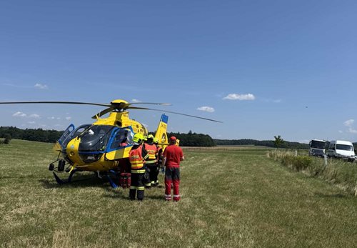 Záchranáři o víkendu zasahovali u dvou nehod motorkářů