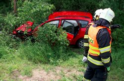 Dnes ráno, dopravní nehoda dvou osobních aut u Mukařova