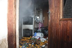 Požár kotelny rodinného domu v obci Borek