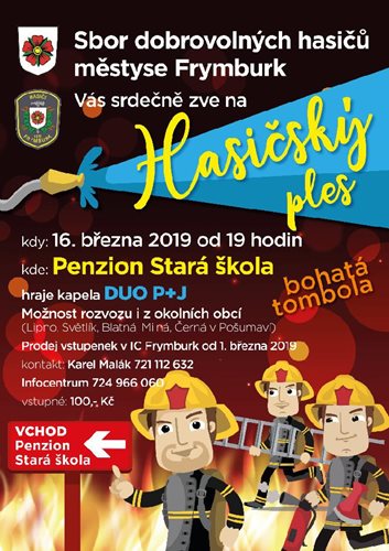 Hasiči městyse Frymburk pořádájí a zvou