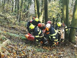 Taktické cvičení - záchrana osoby na via ferratě