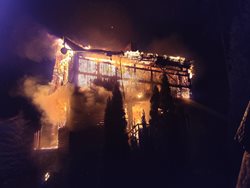 Požár chaty Turkovice