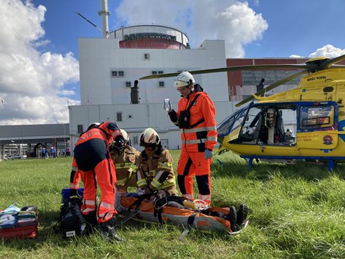 V Temelíně proběhlo cvičení zaměřené na pád letadla