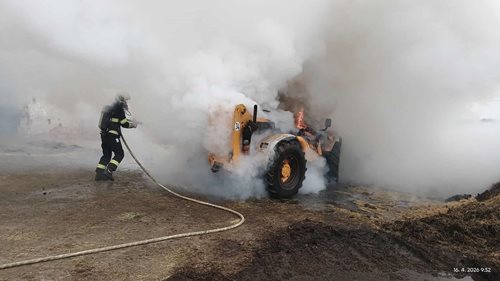 Požár stroje způsobil statisícovou škodu