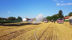 Požáry v zemědělství po dobu sklizně