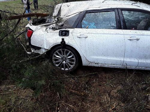 V pátek, třináctého, se dopravní nehoda osobního vozidla na dálnici D1  obešla bez zranění