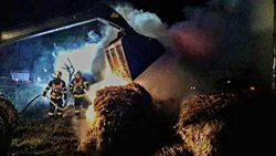 U obce Litobratřice na Znojemsku hořel návěs s balíky slámy