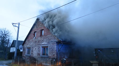 Požár rodinného domu v Mileticích v Plzeňském kraji