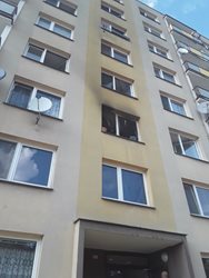 Požár bytu v Klášterci nad Ohří