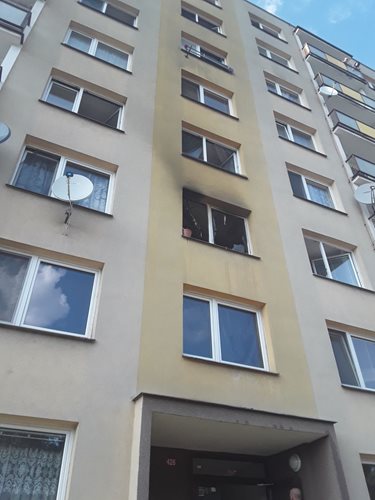 Požár bytu v Klášterci nad Ohří
