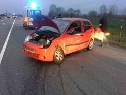 Hlavní tah z Hodonína do Strážnice zablokovala nehoda na dvě hodiny