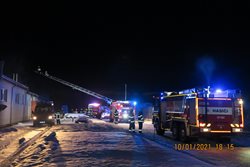 Požár truhlárny ve Volarech