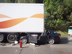 Smrtelná nehoda na dálnici D5 u Svojkovic