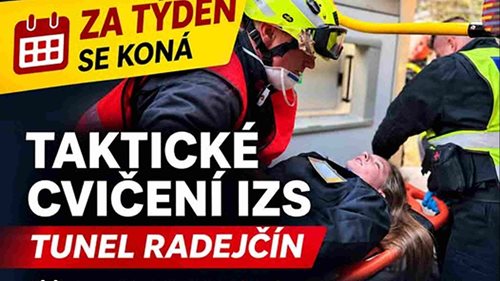Hromadná nehoda v dálničním tunelu. Hasiči budou vyprošťovat zraněné a likvidovat únik nafty