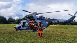Cvičení leteckých záchranářů HZS Jihočeského kraje