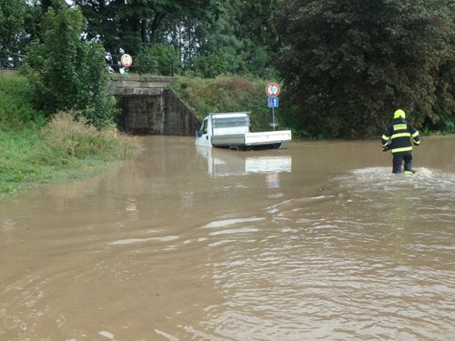 Následky silného lokálního deště na Náchodsku