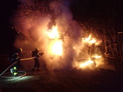 Požár hospodářské stavby v Želechovicích nad Dřevnicí. Aktualizace