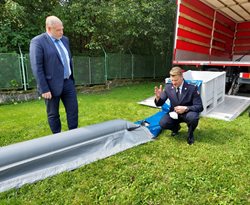 Hasiči z Příbrami mohou od dnešního dne využívat nové norné stěny podniku Povodí Vltavy