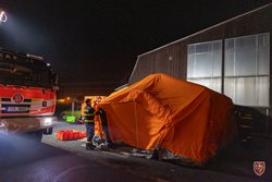 Hasiči v okresních městech připravili nafukovací stany pro volbu prezidenta republiky